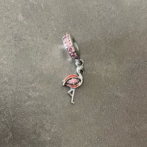 Pandora Flamingo Cubic Zirconia pink charm